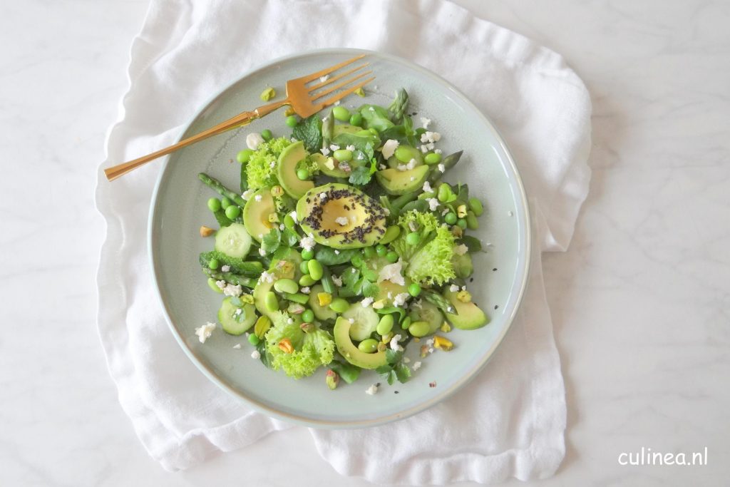 Groene Salade Met Groene Kruiden Culinea Nl