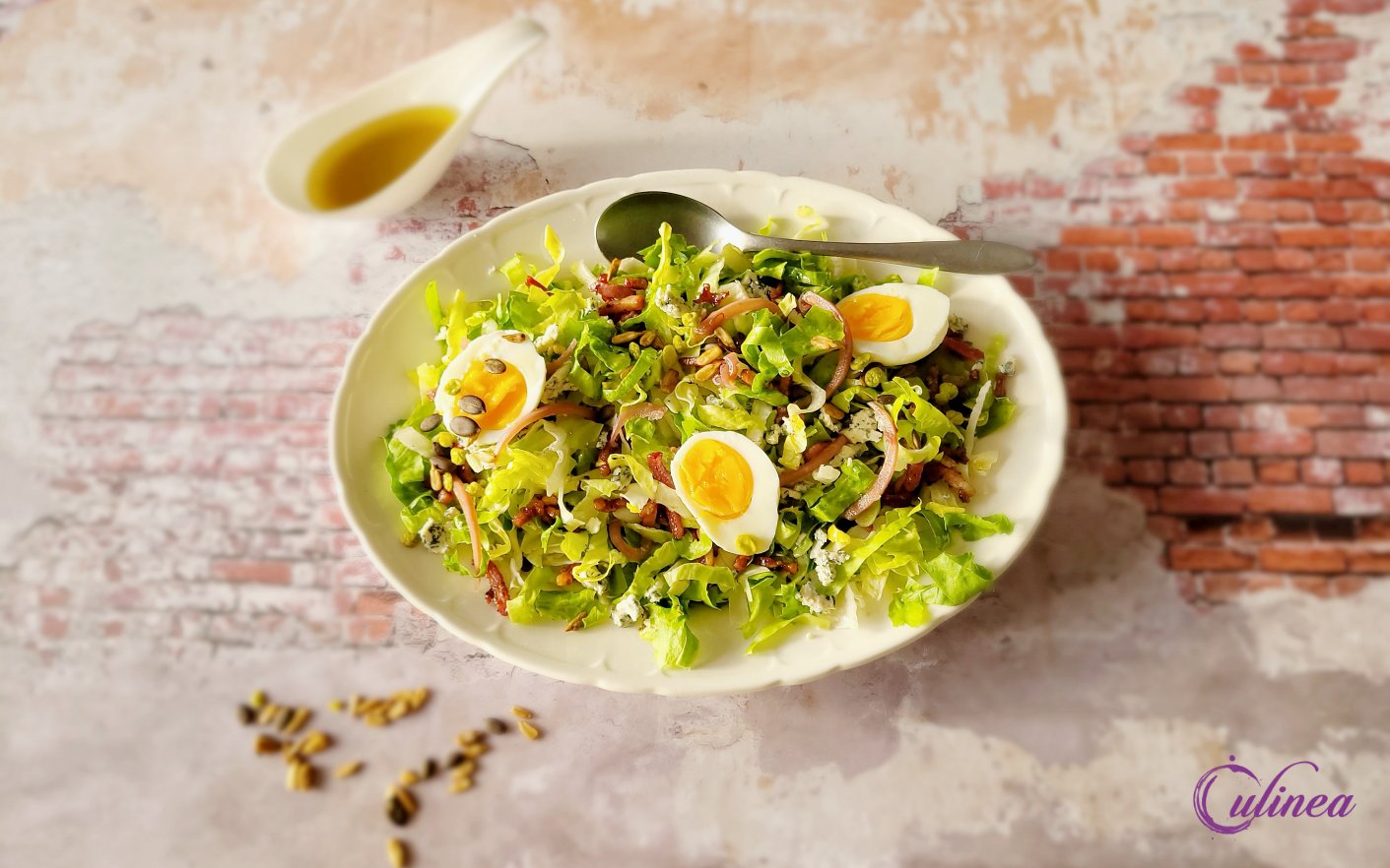 Andijviesalade Met Spekjes Ei En Blauwe Kaas Culinea Nl