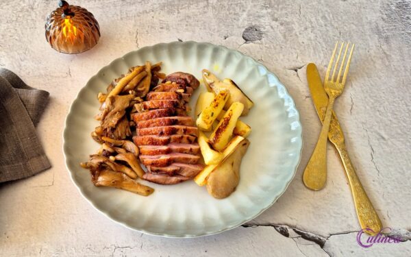Eendenborst met rozijnen en Marsala saus