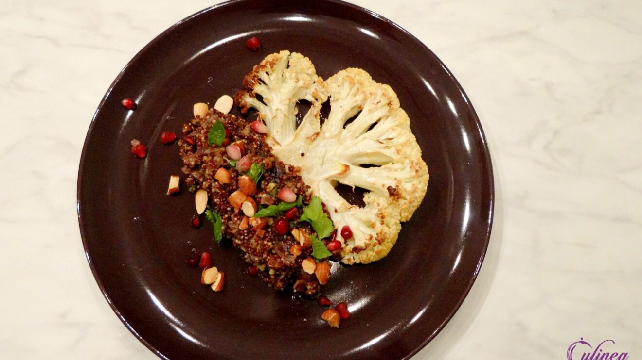 Bloemkoolsteaks met quinoa