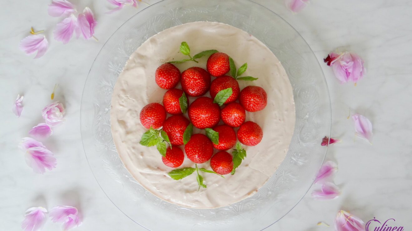 Aardbeien cheesecake