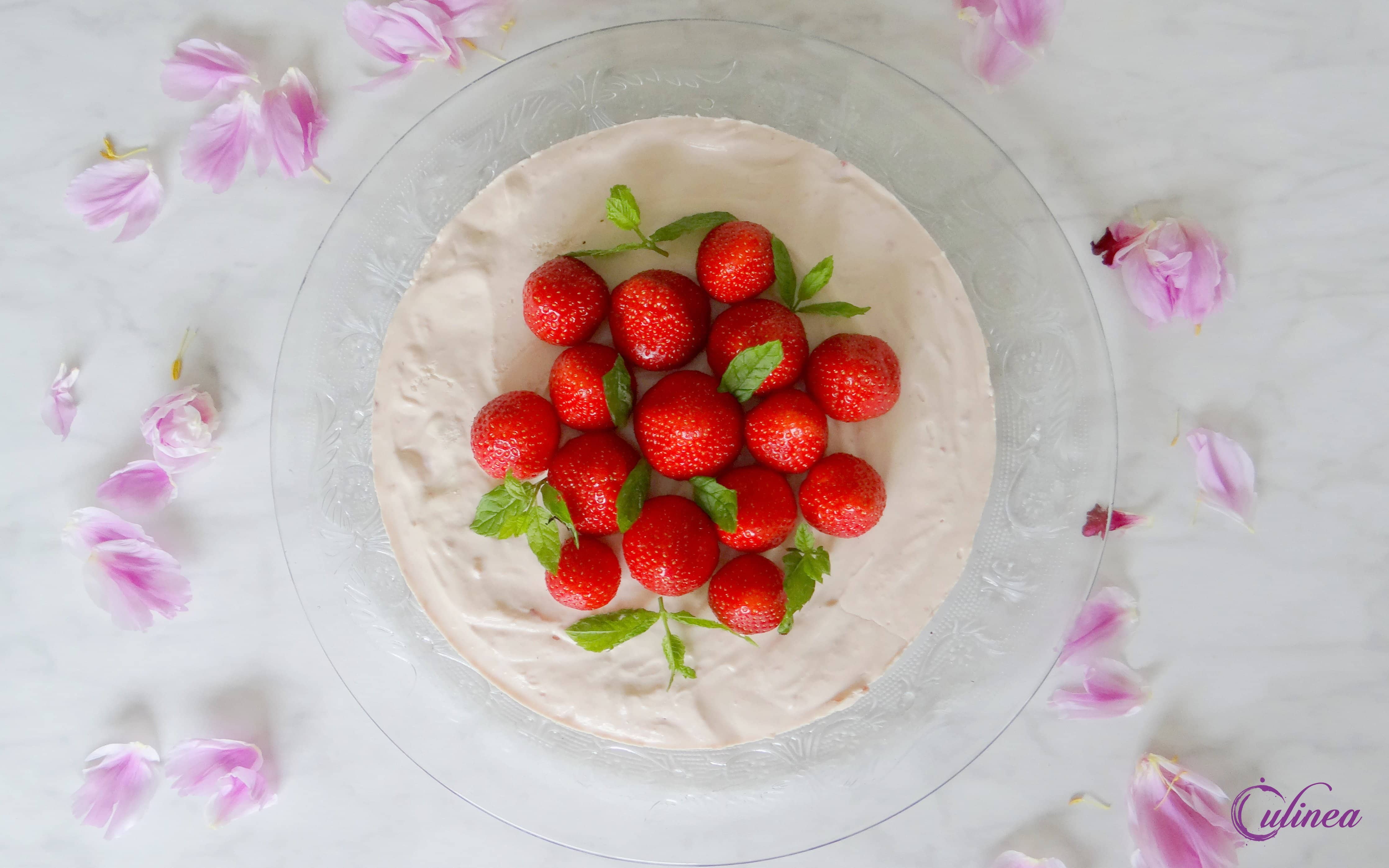 Aardbeien cheesecake