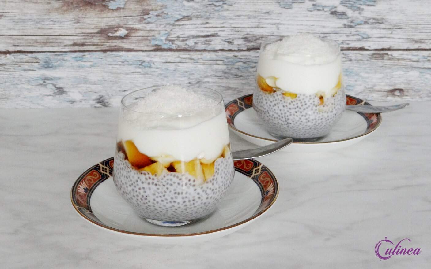 Chiapudding met banaan en kokos