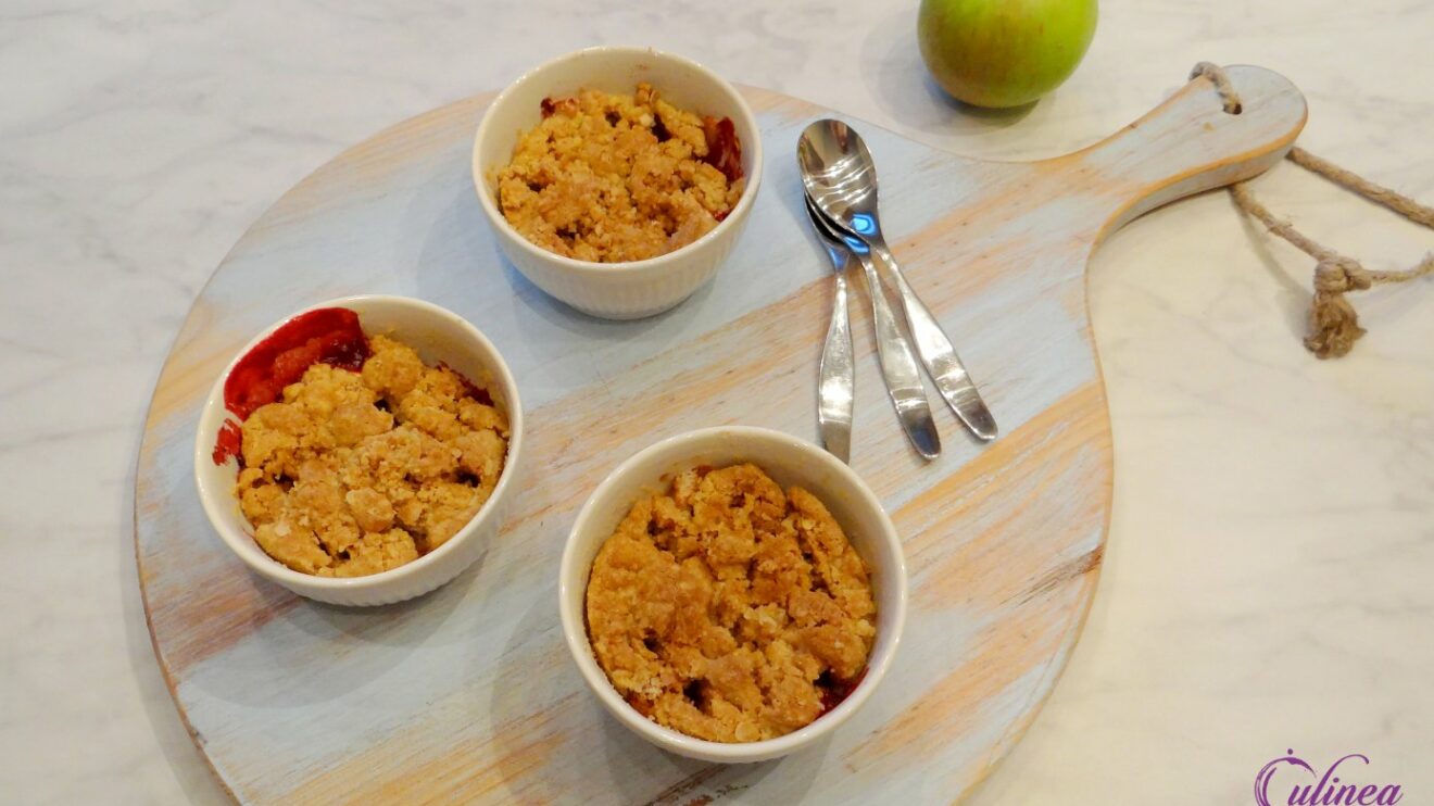 Appel blauwe bessen crumble