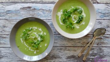 Prei, aardappel, venkelsoep met kervel