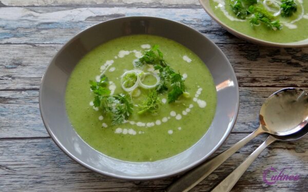 Prei, aardappel, venkelsoep met kervel