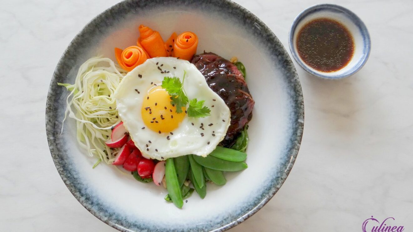 Koreaanse Bibimbap met longhaas