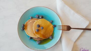 Yoghurt pannenkoekjes met blauwe bessen