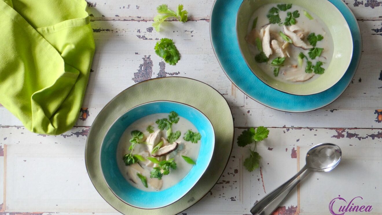 Tom Kha Kai met kip en paddenstoelen