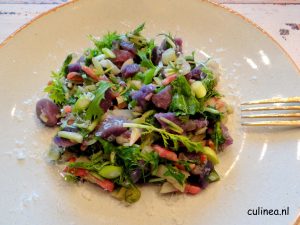 Stamppot truffelaardappelen met raapstelen en venkel