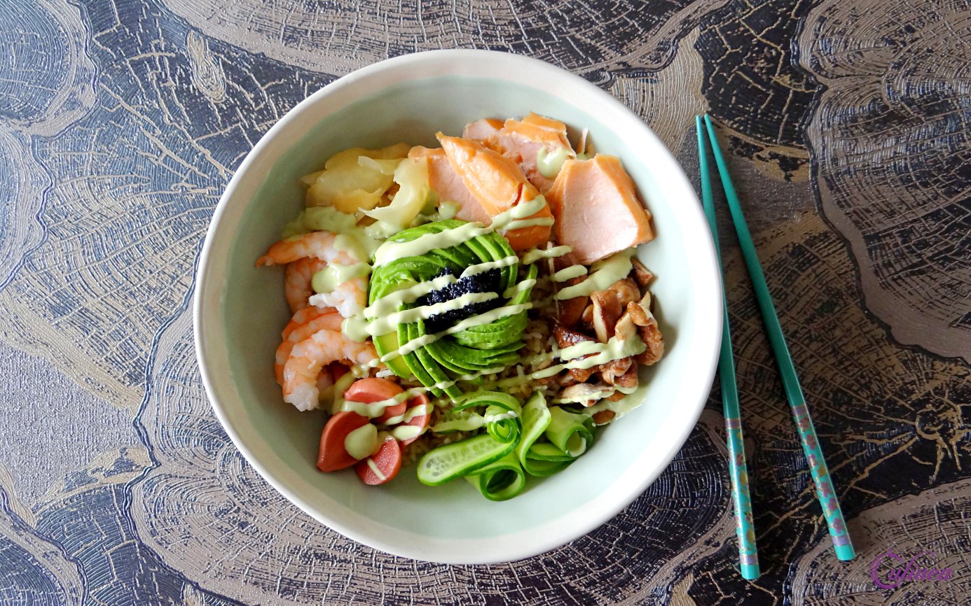 Chirashi Bowl met gerookte Zalm