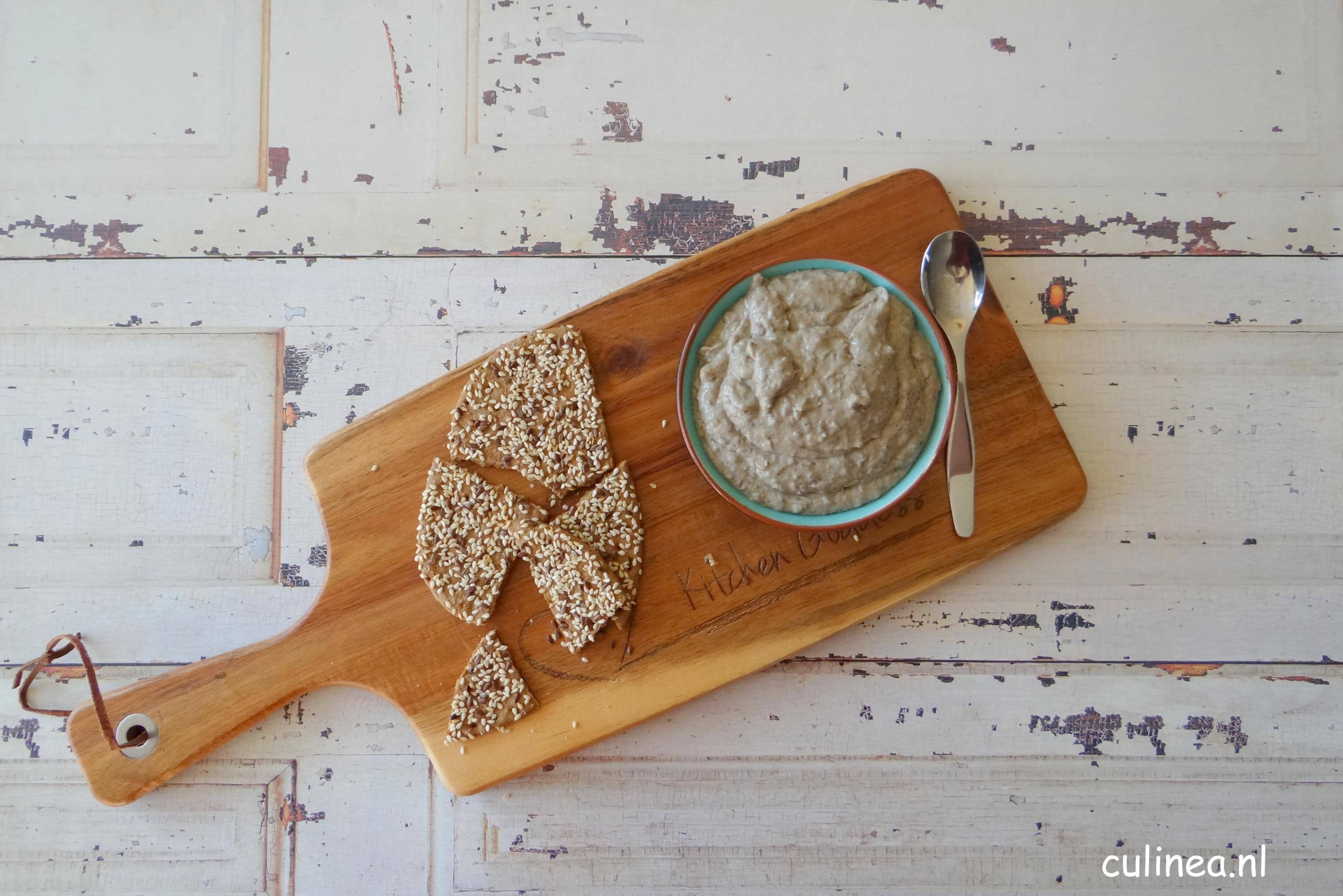 Hummus gemaakt van Puy linzen