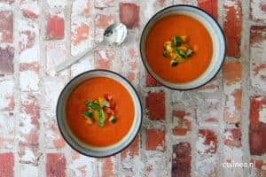 Spaanse koude soep Gazpacho