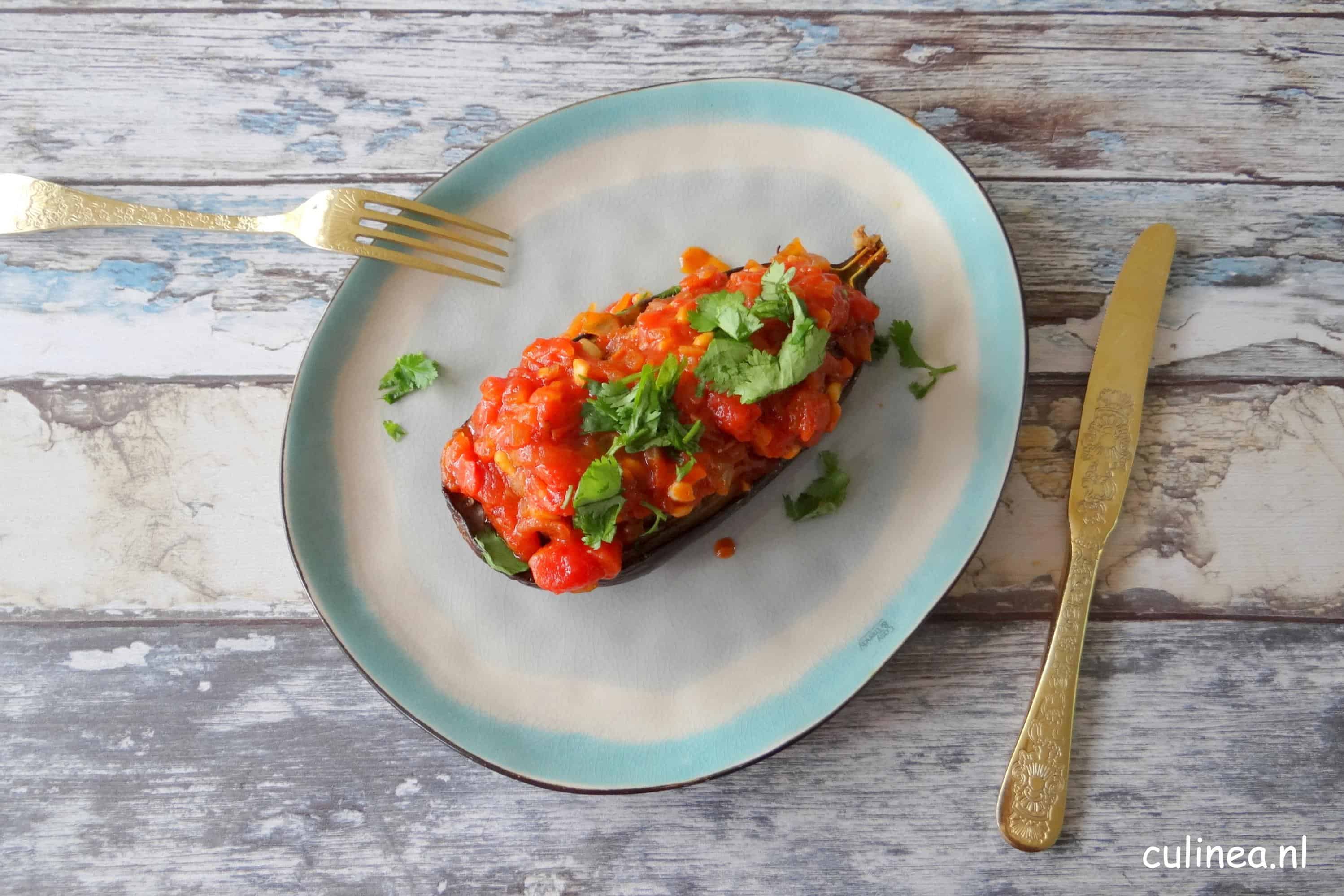 Gevulde aubergines uit het Midden-Oosten
