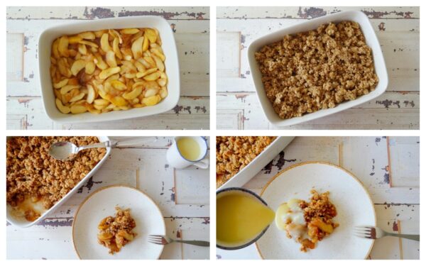 Appelcrumble met Havermout en Walnoten