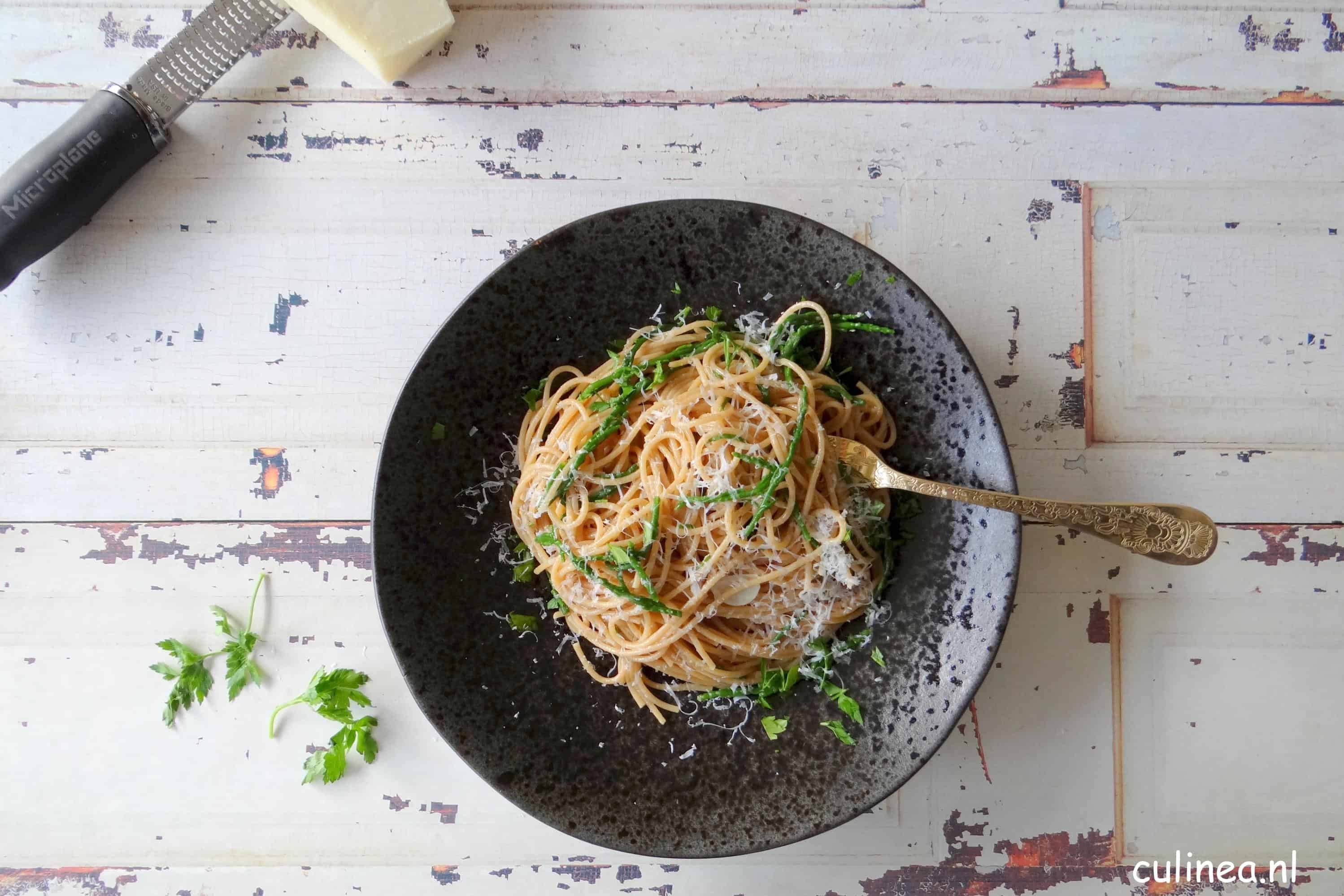 Spaghetti met zeekraal