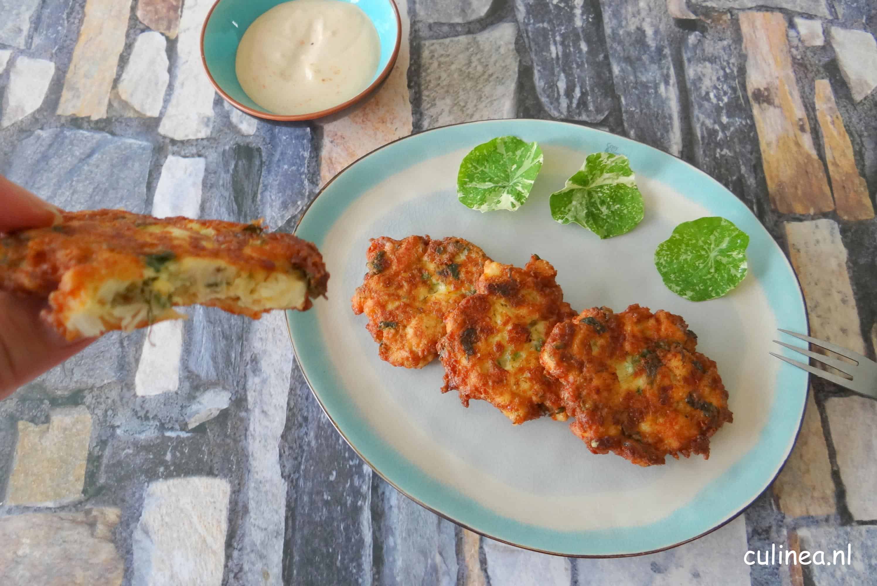 Fritters van kiphaasfilet