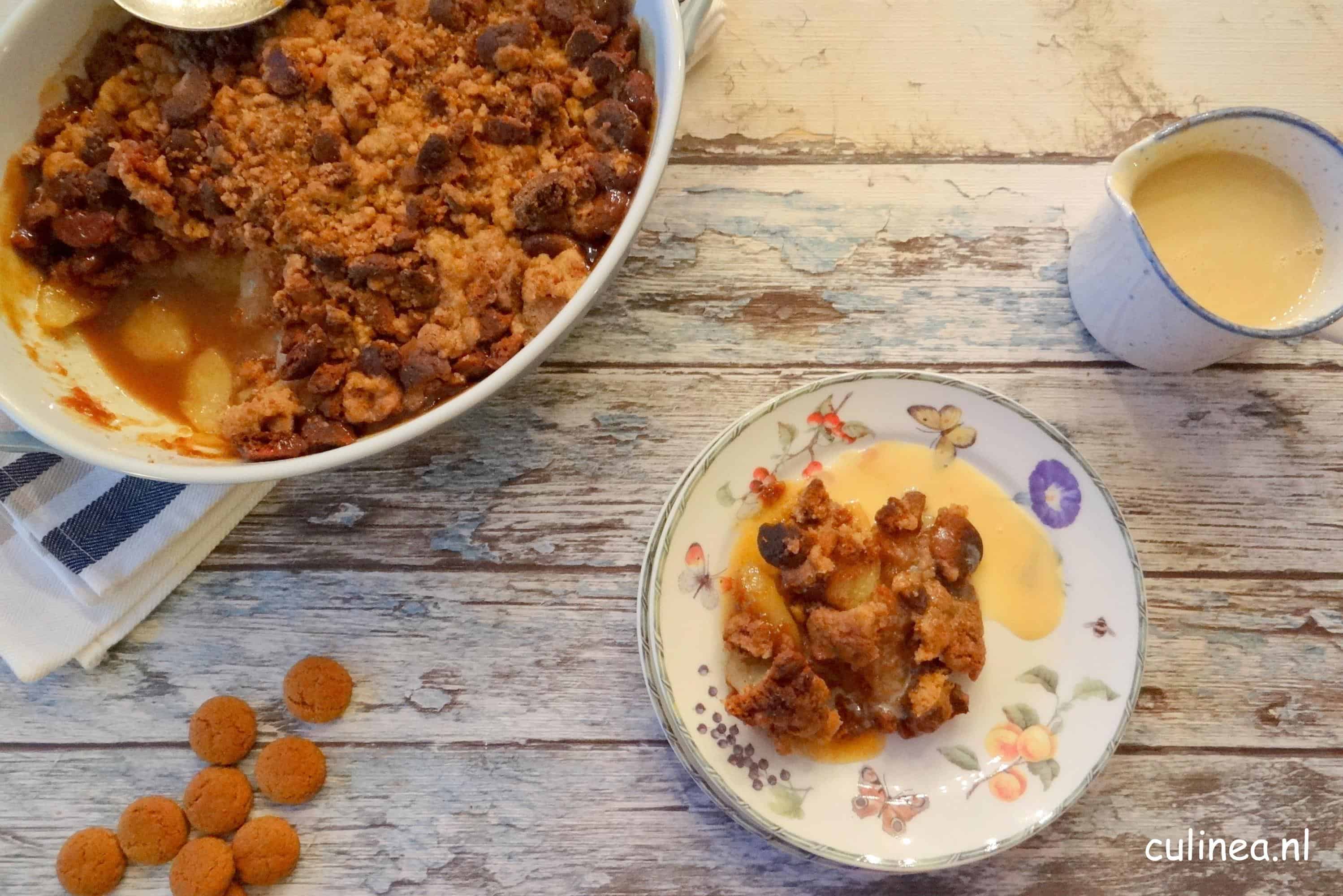 Peren en pepernotencrumble