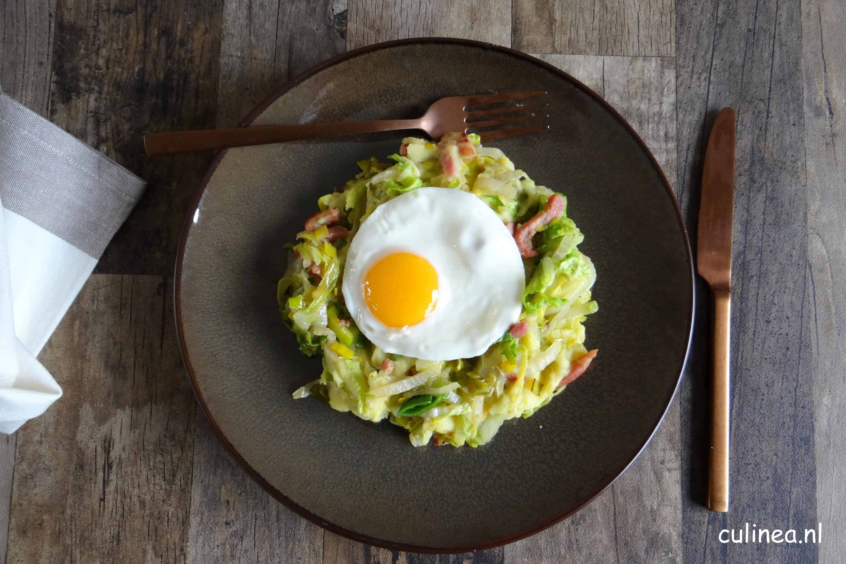 Het Ierse stamppot gerecht Colcannon