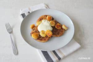 Wentelteefjes met gekaramelliseerde banaan