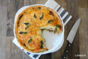 Quiche met oesterzwammen en kaas