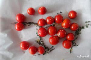 Geroosterde tomaten Caprese salade