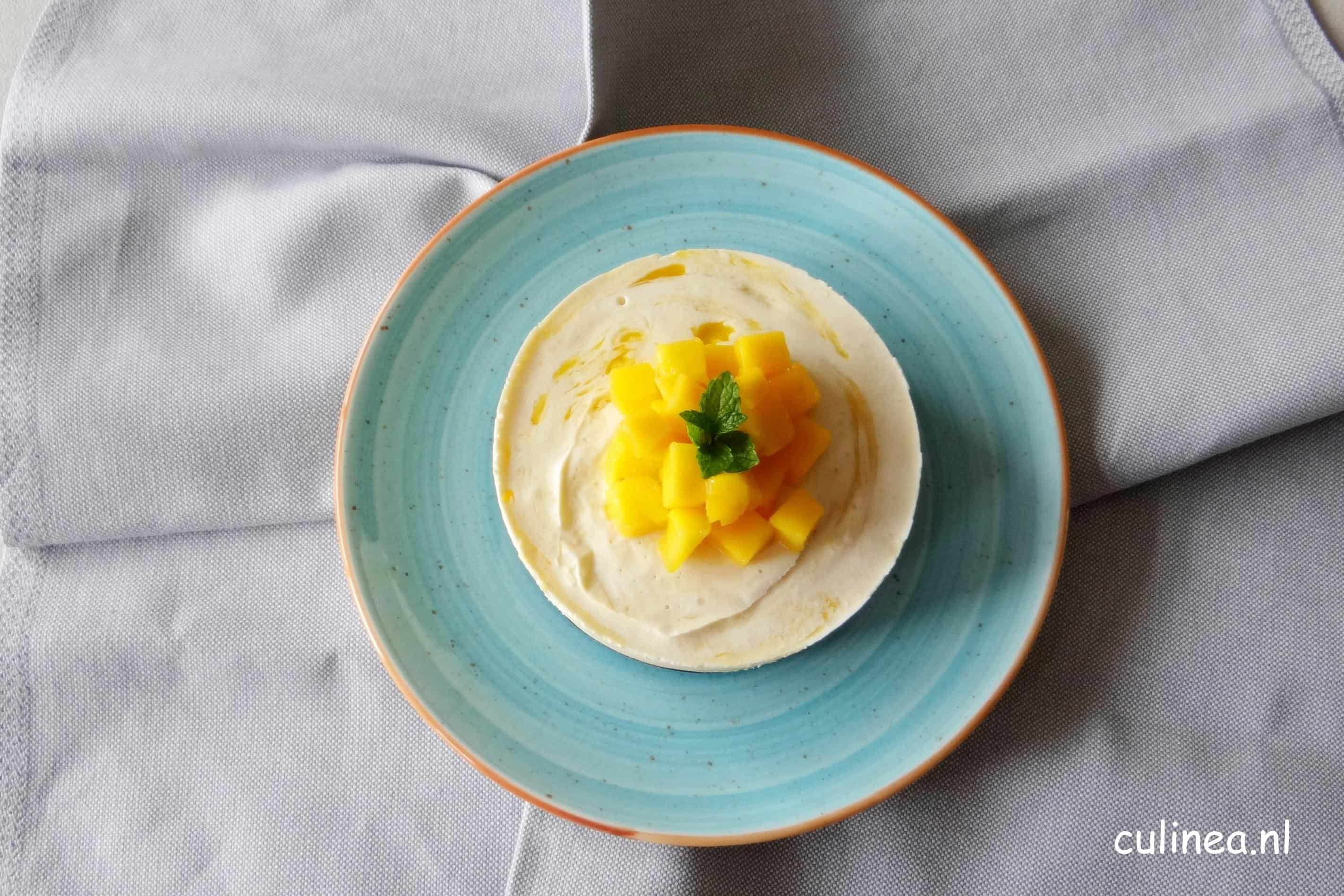 Mango cheesecake taartje