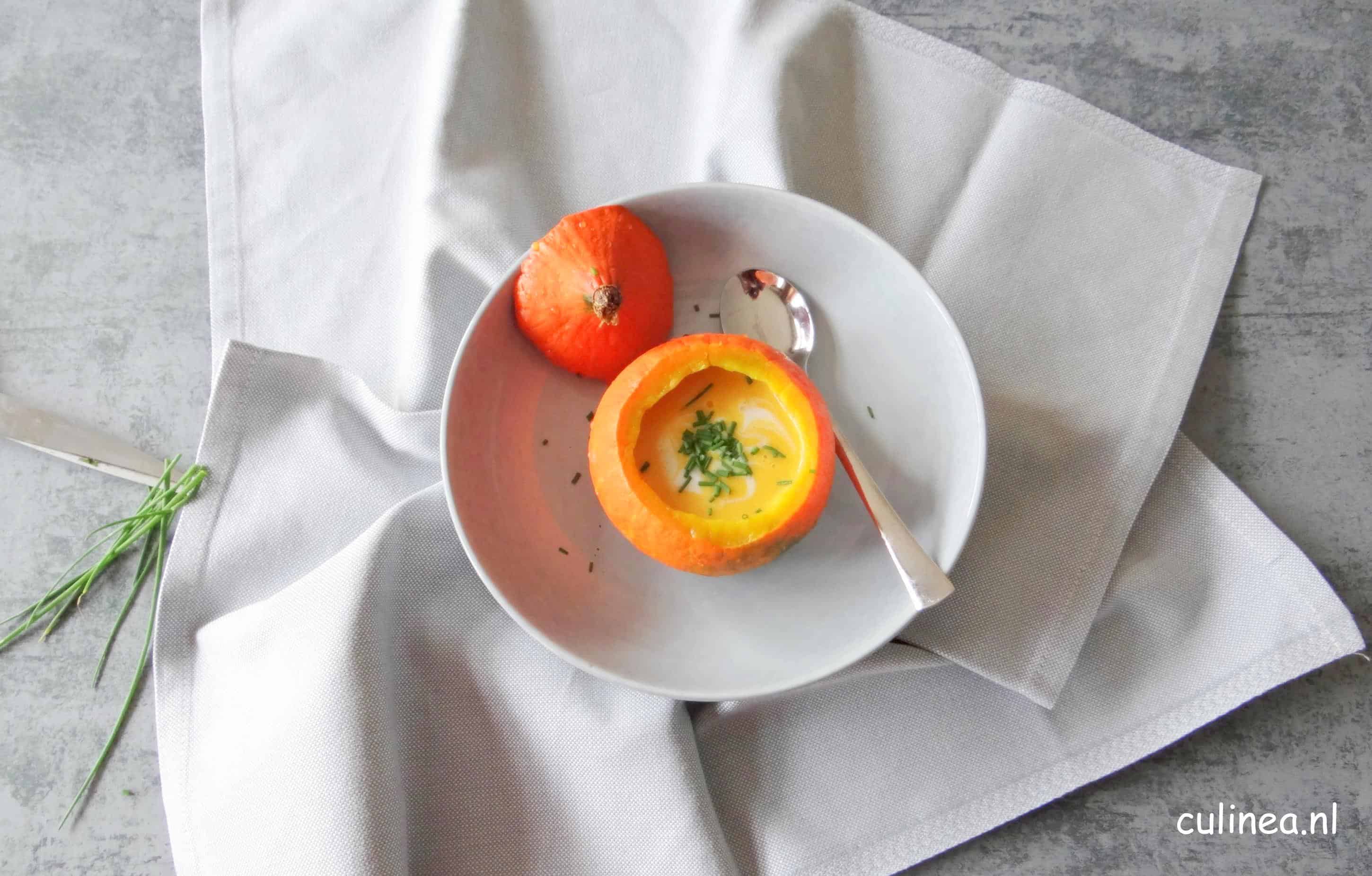 Geroosterde pompoen en appel soep