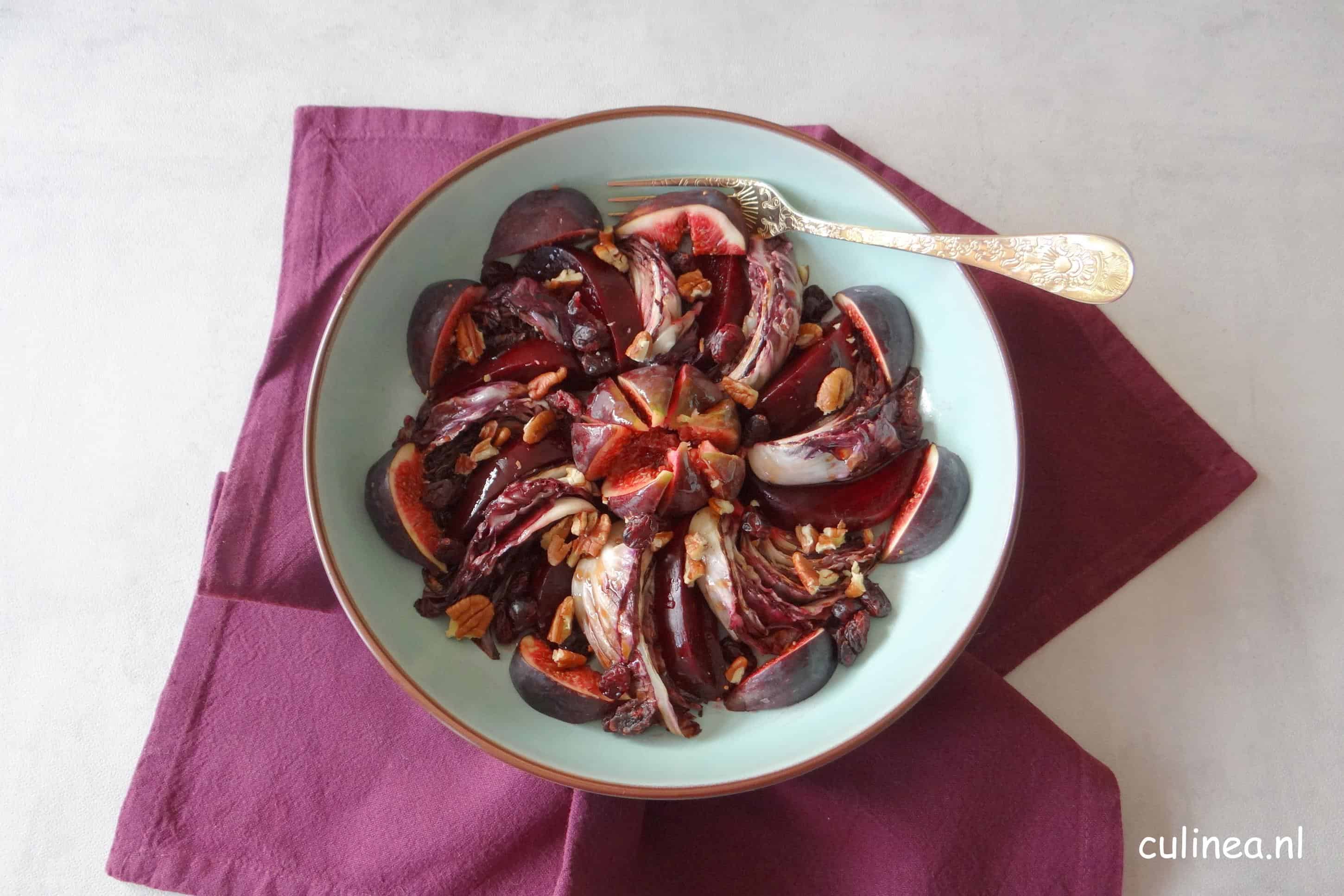 Geroosterde radicchio en bieten met vijgen