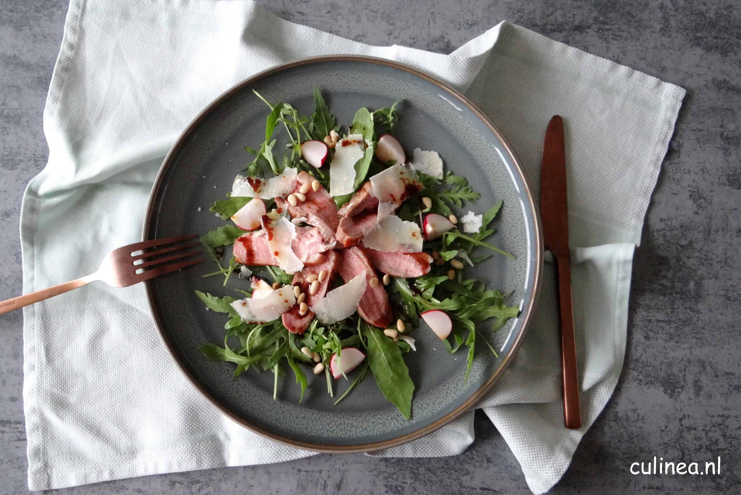 Tagliata van eendenborst