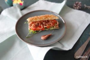 Tompouce met Hollandse garnalen