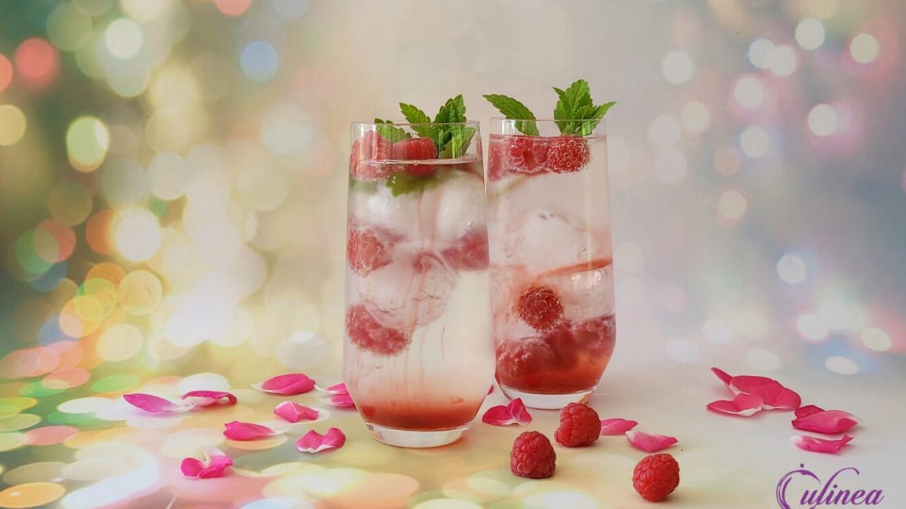 Valentijns mocktail met frambozen: