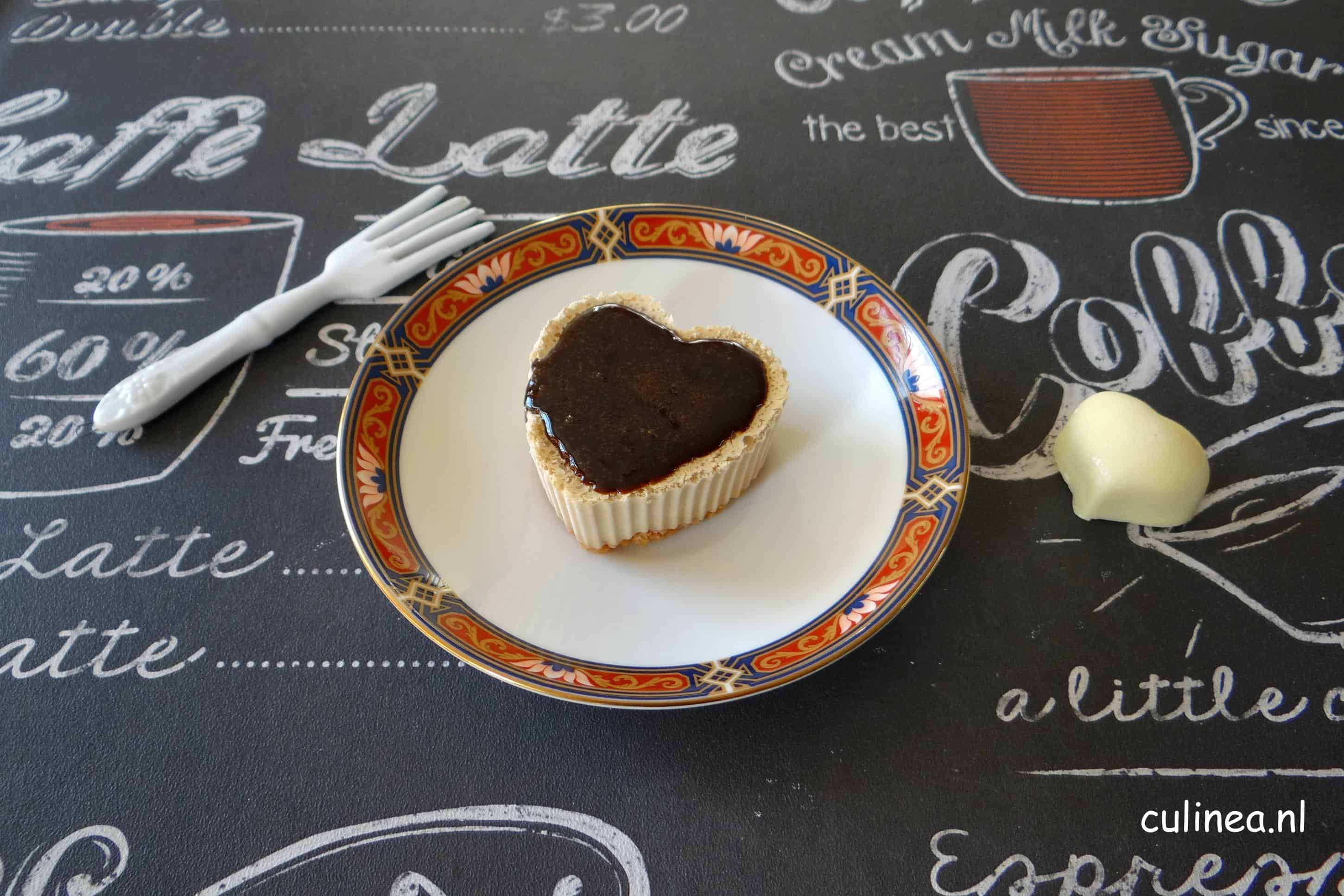 Mokka cheesecake hartjes