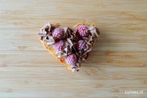 Tompouce Hartje met Frambozen en Nutella