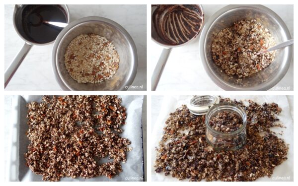 Zelfgemaakte Chocolade Granola