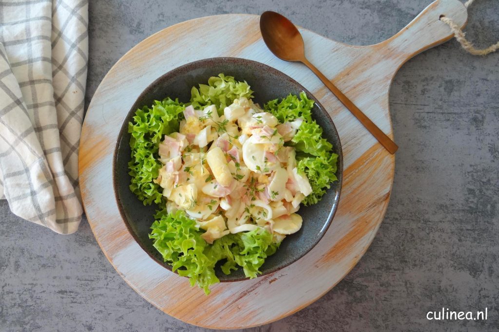 Aspergesalade Met Ham En Ei Culinea Nl