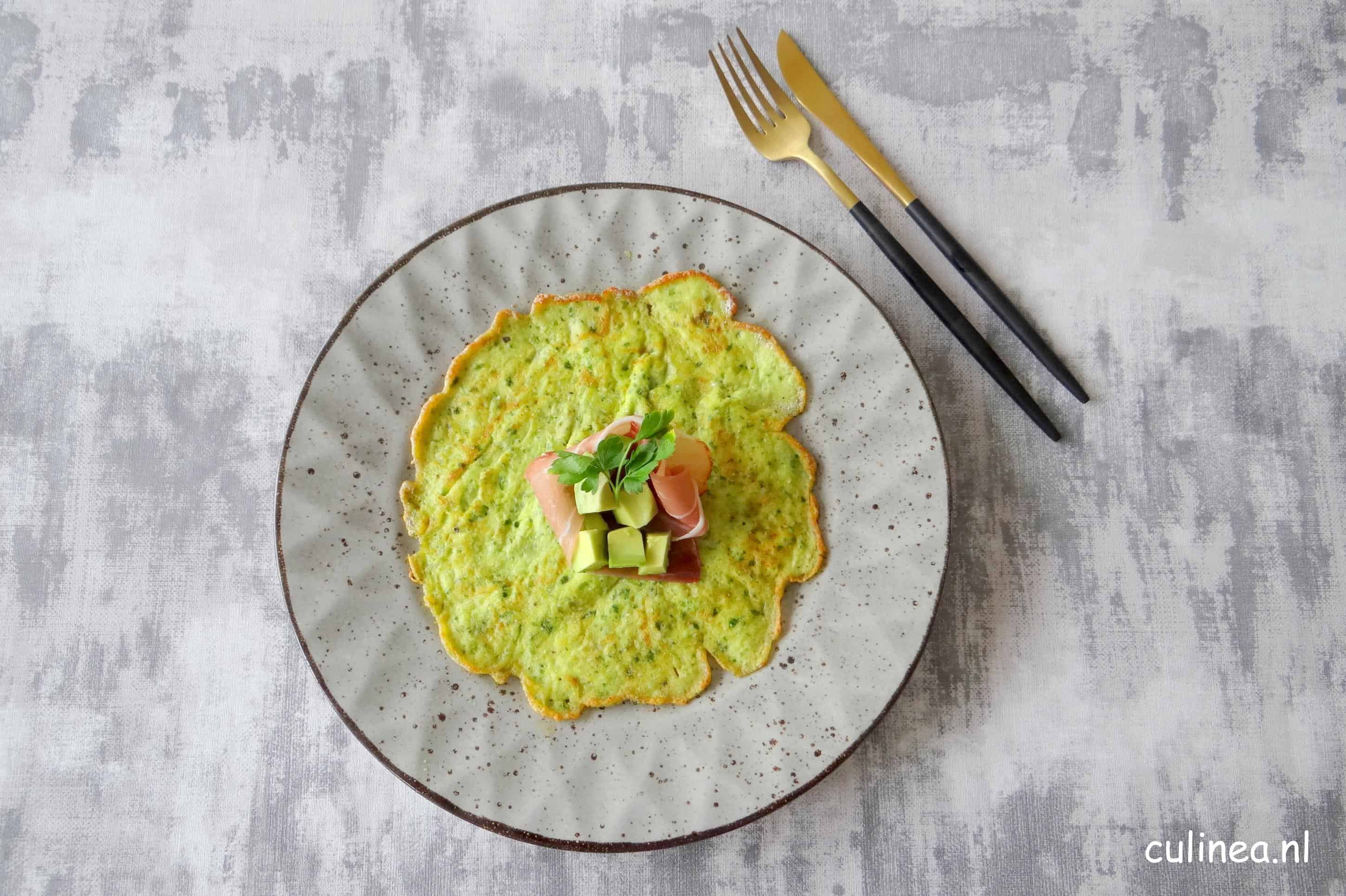 Groene mozzarella pannenkoekjes