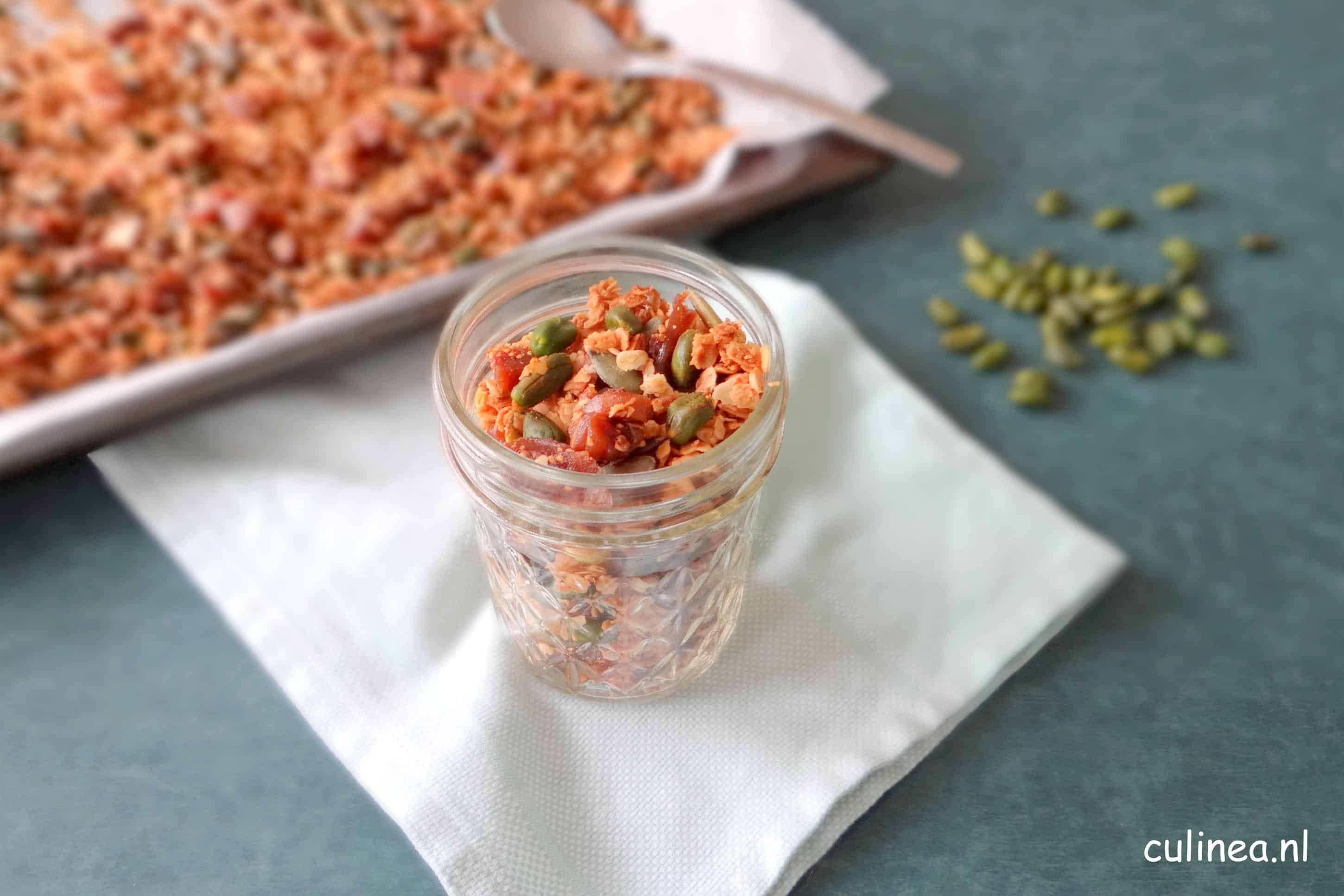 Pistache granola met vijgen