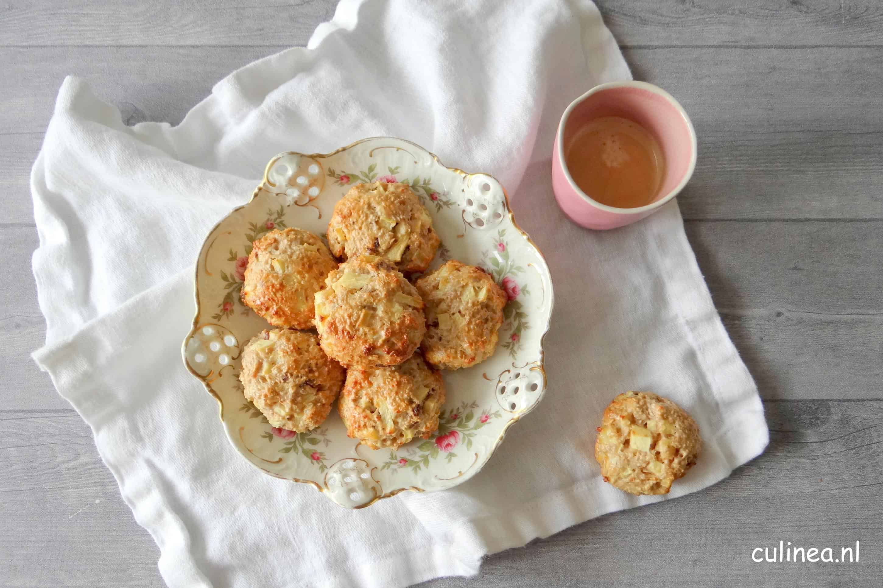 Eiwitrijke appel havermoutkoeken
