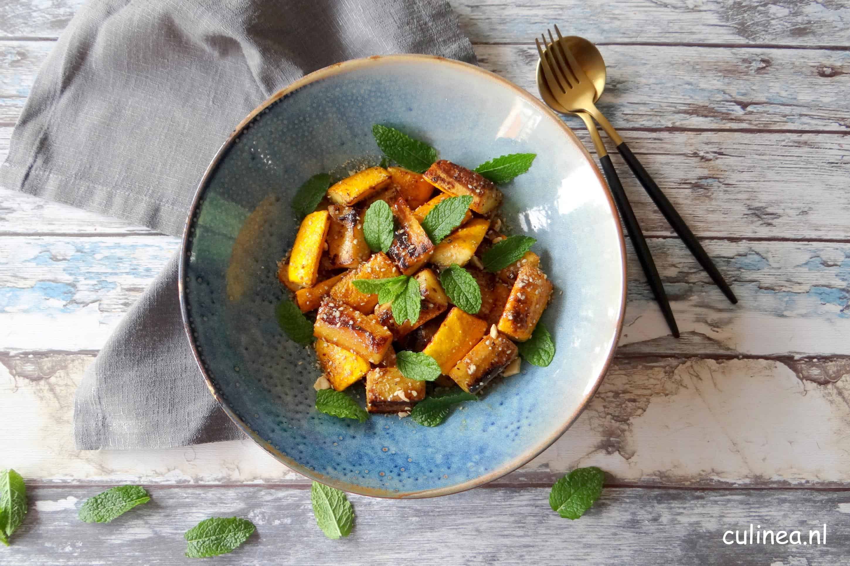 Gegrilde courgette met dukkah