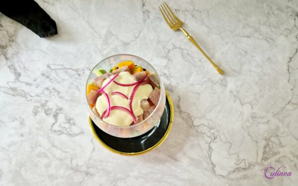 Haringsalade met kerriesaus