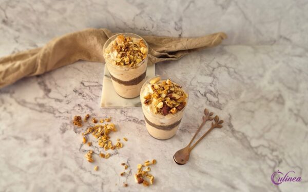 Koffie chiapudding met pindakaas