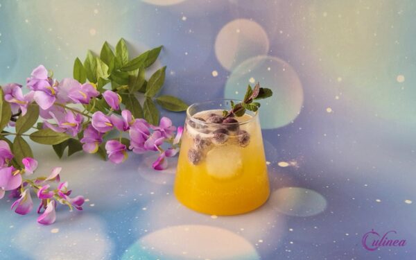 Blauwe bessen ananas mocktail