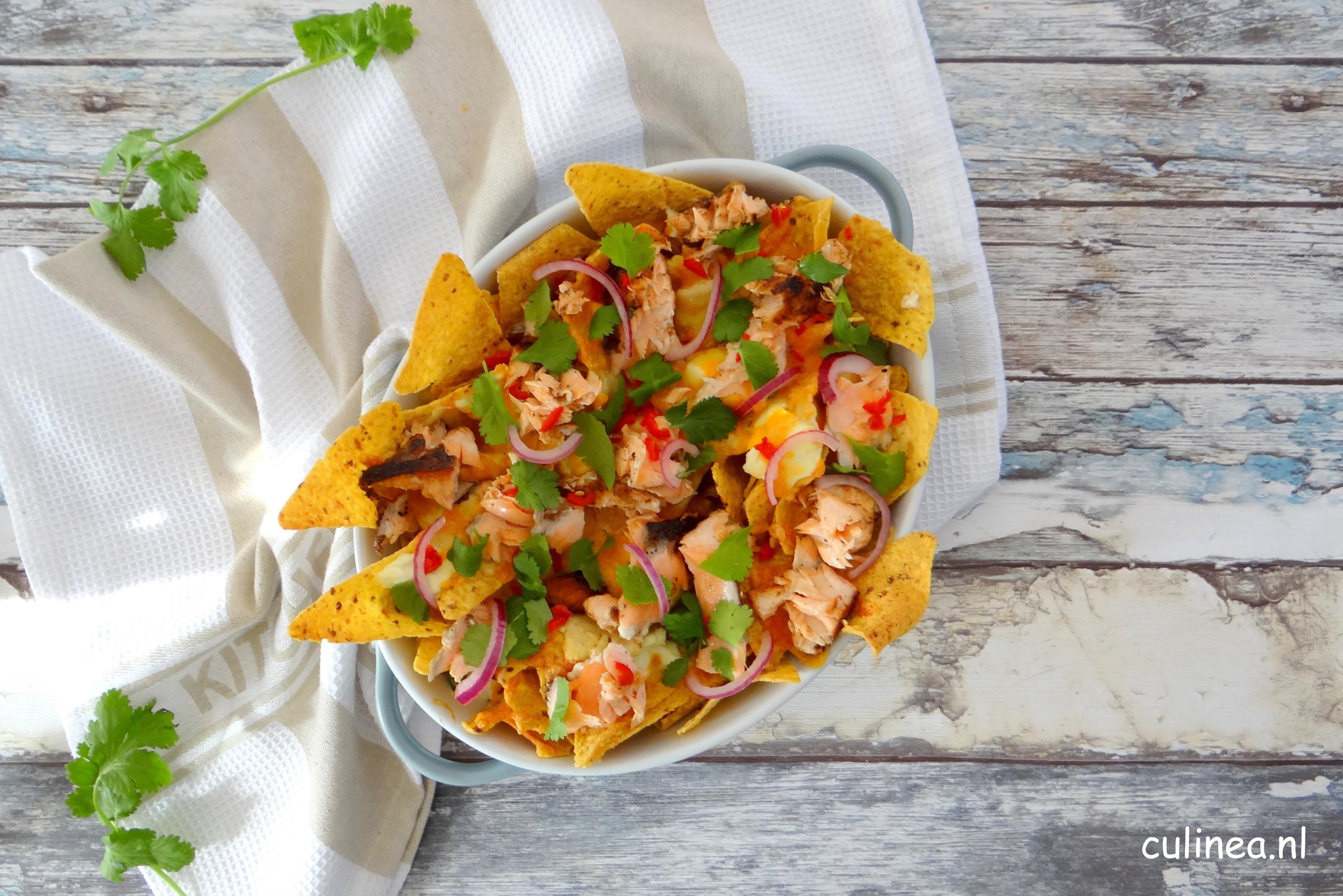 Wonderbaarlijk Nachos met kaas en blackened zalm - Culinea.nl; DS-02