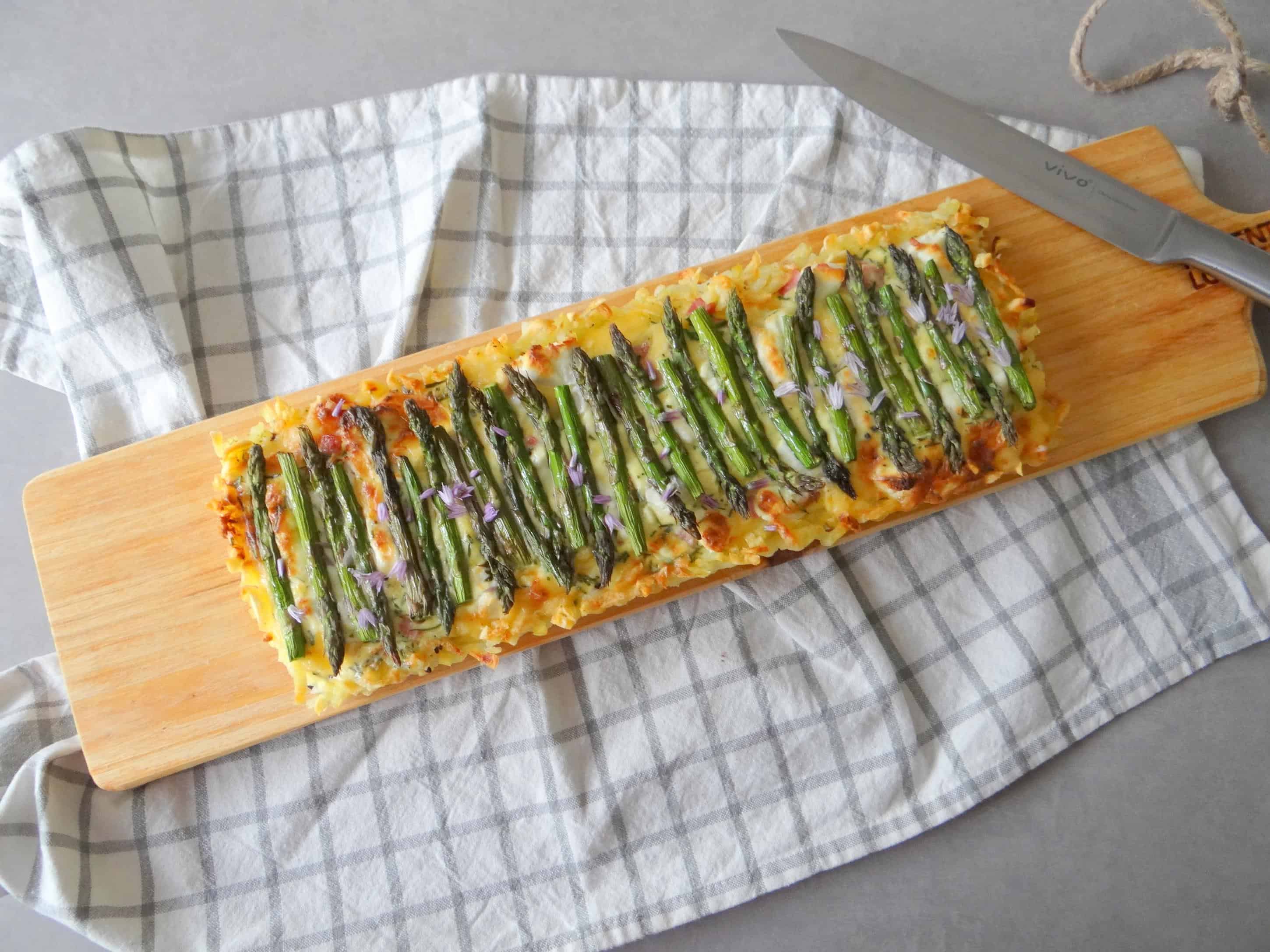 Aspergequiche met kaas