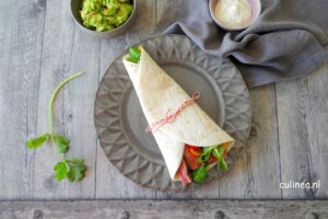 Wrap met steak en guacamole