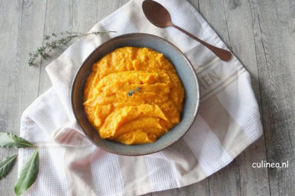 Knolselderij en wortelpuree