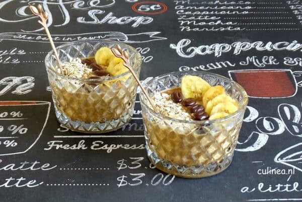 Overnight oats van koffie