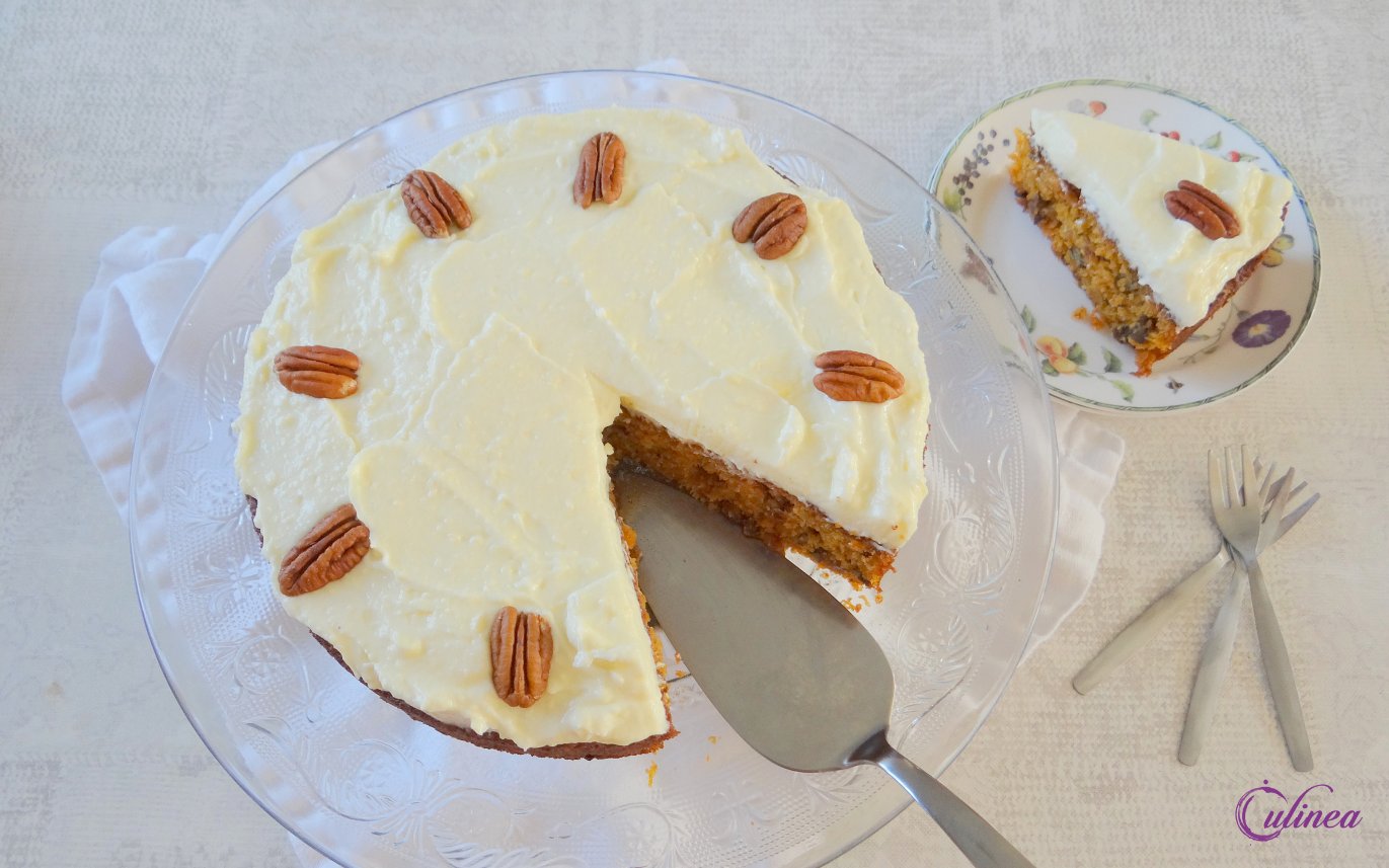 Carrot cake met roomkaas topping