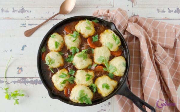 runderstoofpot met dumplings